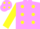 Silk - lilac, yellow spots, yellow sleeves, lilac cap, yellow spots