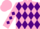 Silk - Pink, yellow loop with purple diamonds