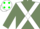 Silk - Sea Green, White cross belts, White cap, Green spots