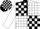 Silk - Black and white quarters, black and white blocks on sleeves