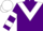 Silk - Purple, white triangular panel, white bars on sleeves, purple and white cap