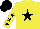 Silk - Yellow, black star, yellow sleeves, black stars and cap