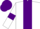 Silk - White body, purple stripe, white arms, purple armlets, purple cap