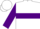 Silk - White, purple hoop, purple sleeves, two white hoops