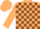 Silk - Beige and brown blocks, beige cap