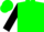 Silk - Green, black b in fish emblem, black emblem on sleeves