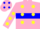 Silk - Pink, blue hoop, yellow dots