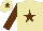 Silk - Beige, brown star & sleeves, beige cap, brown star