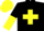 Silk - Black, yellow cross belts, halved sleeves, yellow cap