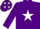 Silk - Purple, white star, white stars on cap
