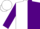 Silk - White & purple vertical halves,white & purple sleeves,'rcb' on back