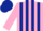 Silk - Pink & Dark Blue stripes, Pink sleeves, Dark Blue cap