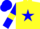 Silk - Yellow body, blue star, blue arms, yellow armlets, blue cap