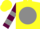 Silk - Yellow, maroon 'v' in front & 'k' in gray ball on back, maroon & gray bars on sleeves, yellow cap