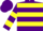 Silk - Purple, yellow hoops and bars on sleeves, purple cap