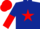 Silk - Dark Blue, Red star, halved sleeves, Red cap