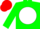 Silk - Green body, white disc, green arms, red cap