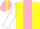 Silk - Yellow, pink panel, white sleeves