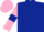 Silk - Dark blue, pink sleeves, dark blue armlets, pink cap