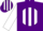 Silk - Purple, purple 'r' in white ball, purple stripes on white slvs