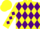 Silk - Yellow, purple diamonds, yellow horseshoe