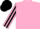 Silk - Pink,white sleeves with black stripes