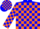 Silk - Blue, orange blocks