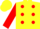 Silk - Yellow, Red spots and sleeves, Yellow cap