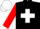 Silk - Black body, white cross of malta, red arms, white cap