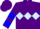 Silk - Purple, light blue diamond hoop, blue chevrons on sleeves
