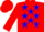 Silk - Red, blue stars, red 'ts' on blue star