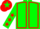 Silk - Green body, red seams, green arms, red stars, red cap, green star