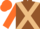 Silk - Brown, Fawn cross belts, Orange sleeves and cap