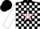 Silk - Black, pink star, pink framed white blocks on sleeves, black cap
