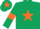 Silk - Dark green, orange star, armlets and star on cap
