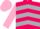 Silk - Hot pink, silver 'tb', silver chevrons on pink sleeves, pink cap