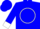 Silk - Blue,'cr'in white circle,white cuffs