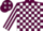 Silk - Maroon and White check, striped sleeves, Maroon cap, White stars