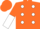 Silk - Orange, white dots, orange and white halved sleeves
