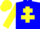Silk - Blue body, yellow cross of lorraine, yellow arms, yellow cap