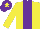 Silk - Yellow body, purple stripe, yellow arms, purple cap, yellow star