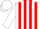 Silk - White body, red striped, white arms, white cap