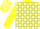 Silk - Yellow, white blocks, white blocks on yellow sleeves