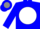 Silk - Blue, gray 'gb' on white ball