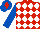 Silk - Red and White diamonds, Royal Blue sleeves, Royal Blue cap, Red diamond