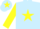 Silk - Light blue, yellow star, yellow sleeves, light blue armlet, light blue cap, yellow star