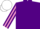 Silk - Purple, mauve striped sleeves, white cap