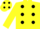 Silk - yellow, black spots and cap