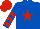 Silk - Royal Blue, Red star, Royal Blue and Red chevrons on sleeves, Red cap
