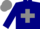 Silk - Navy blue, gray cross, gray cap